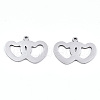 Non-Tarnish Valentine's Day 201 Stainless Steel Charms STAS-S081-078-1