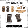  6Pcs 3 Colors Outdoor EDC Tool Brass Parachute Rope European Beads KK-NB0003-72B-2