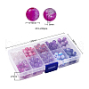10 Style Spray Painted & Drawbench Transparent & Baking Painted Glass Beads GLAA-YW0001-26A-3