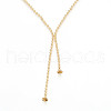 2MM Brass Textured Ball Chain Necklace Making KK-N258-21G-3