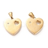 Valentine's Day Ion Plating(IP) 304 Stainless Steel Pendants STAS-F253-02G-1