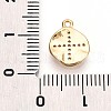 Brass Micro Pave Clear Cubic Zirconia Pendants KK-T075-02G-3
