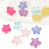 Rubberized Style Transparent Acrylic Beads OACR-K008-03-1