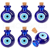 BENECREAT 6Pcs Handmade Lampwork Perfume Bottle Pendants LAMP-BC0001-02-1