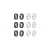 Unicraftale 12Pcs 2 Colors 304 Stainless Steel Finger Ring RJEW-UN0001-18-8