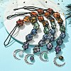 7 Chakra Gemstone Pouch Pendant Decorations HJEW-JM01239-5