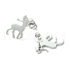 Cute Little Animal Theme 304 Stainless Steel Stud Earrings EJEW-B041-03F-P-2
