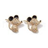 Rack Plating Brass Micro Pave Cubic Zirconia Charms KK-P231-02G-2