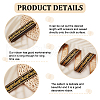 Ethnic Style Polyester Jacquard Leaf Ribbons SRIB-WH0011-198-4