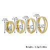 4 Pcs Stylish S925 Sterling Silver Hoop Earrings WS2635-1-3