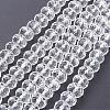 Faceted Rondelle Handmade Glass Beads GS011-01-1