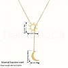 Sun Moon 304 Stainless Steel Lariat Necklaces for Women FS-WG1A05B-01-2