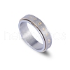 Om Mani Padme Hum Titanium Steel Rotatable Finger Ring PW-WG12553-04-4