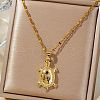 Brass Clear Cubic Zirconia Shiny Tortoise Pendant Dapped Chain Necklaces for Women NW3403-1-3