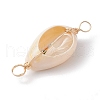 Natural Shell Connector Charms PALLOY-JF02694-4