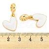 Rack Plating Alloy Enamel Heart European Dangle Charms FIND-B034-20G-06-3