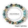 Vintage Natural African Turquoise(Jasper) Round Beads Stretch Bracelets for Men Women YH8695-3