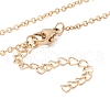 Natural Shell Leaf Pendant Necklace with 304 Stainless Steel Chains for Women NJEW-C016-09G-4