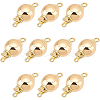 BENECREAT 1-Strand 2-Hole Brass Box Clasps KK-BC0008-25-1
