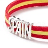 Spain Word Link Cord Bracelet BJEW-C008-02-4
