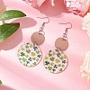 Acrylic and Poplar Stud Earrings EJEW-JE06337-2