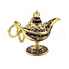 Alloy Enamel Tea Pot Home Display Decoration DJEW-Z010-01G-05-2
