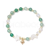 Natural & Synthetic Gemstone Round Beads Stretch Bracelets for Women BJEW-JB11663-3