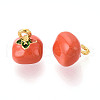 Fruit Alloy Enamel Charms ENAM-N062-06B-2