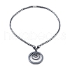 Non-Magnetic Synthetic Hematite Necklaces for Men NJEW-E107-01-2