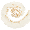 5 Yards Resin and Chiffon Ruffled Lace Trim OCOR-WH0090-95-1