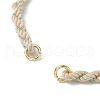 Braided Cotton Cord Bracelet Making MAK-L043-02G-06-2