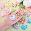 50pcs Heart PVC & Plastic Sequin Shaker Cabochons KY-CJ0001-45-4