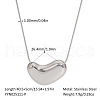 European Style Stainless Steel Heart Pendant Necklaces for Women Men VR3577-2-2