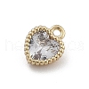 Brass Micro Pave Cubic Zirconia Pendants KK-M306-05G-05-2