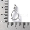 Rhodium Plated Rack Plating 925 Sterling Silver Pendants Cabochon Settings STER-NH0001-49B-P-3