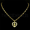 304 Stainless Steel Singapore Chain Necklaces NJEW-C042-11G-1