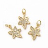 Rack Plating Brass Micro Pave Cubic Zirconia Pendants ZIRC-M120-06G-3