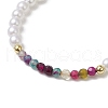 Natural Agate Adjustable Braided Beaded Bracelets BJEW-JB11669-03-3