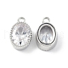 Brass with Clear Glass Pendants KK-E068-VF233-1