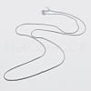 Anti-Tarnish Rhodium Plated 925 Sterling Silver Chain Necklaces STER-F039-10P-1