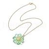 Glass Pendant Necklaces NJEW-MZ00112-07-3