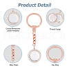 Alloy Crystal Rhinestone Locket Pendants Keychain KEYC-HS00001-4
