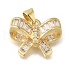 Rack Plating Brass Micro Pave Cubic Zirconia Charms KK-G500-03B-G-1