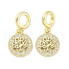 Brass Micro Pave Cubic Zirconia European Dangle Charms KK-D325-12G-1