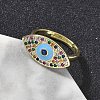 Brass Micro Pave Cubic Zirconia Finger Rings RJEW-D322-02G-3