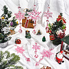 SOFPLATE 15Pcs 3 Styles Christmas Acrylic Snowflake Pendant Decorations HJEW-SP0001-04B-4