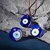 12Pcs 3 Style Handmade Lampwork Evil Eye Pendants LAMP-LS0001-15-6