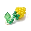 Glass Seed Beaded Rose Pendants PALLOY-MZ00627-01-4