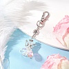 Angel Glass Pendant Decorations HJEW-MZ00261-03-1