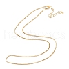 Brass Box Chain Necklaces NJEW-K123-11G-2
